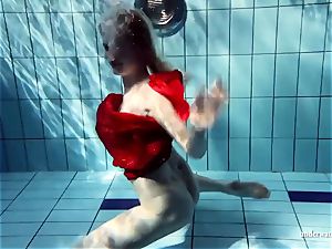 torrid blond Lucie French teenage in the pool