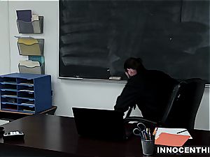 student enjoys professor's jizz-shotgun